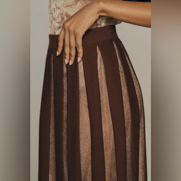ANTHRO Sheer Panel Knit Maxi Skirt - Picture 3 of 9